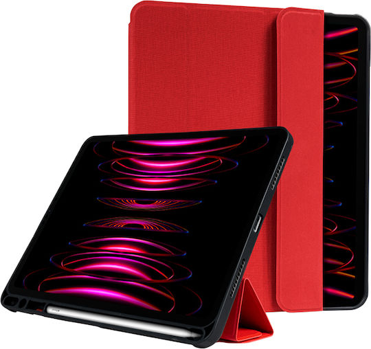 Crong Flexfolio iPad Pro 11" 2022-2021 iPad Air 11” M2 2024 iPad Air 10.9” 5th-4th Gen Case Apple Pencil Function Red