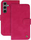Wonder Wallet Synthetic Leather / Silicone Fuchsia (Oppo A17)