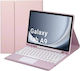 Husă Cu Tastatură Bluetooth Touchpad Samsung Galaxy Tab A9 8.7 Cfx110 Roz