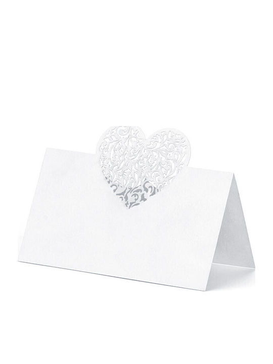 Table Place Cards Heart 9 X 6.5 Cm 1 Pack 10 Pieces