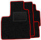 Velour Floor Mat Set Fitting Suzuki Grand Vitara I 1998-2005 3-door Red Edging
