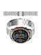 Curea Din Oțel Inoxidabil Smartwatch Bizon Strap Watch Aura Quickfit 22 Mm Argintie
