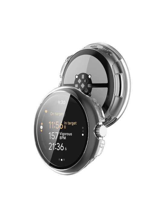 Bizon Husă+Sticlă Husă Ceas Sticlă Google Pixel Watch 3 45mm Transparentă