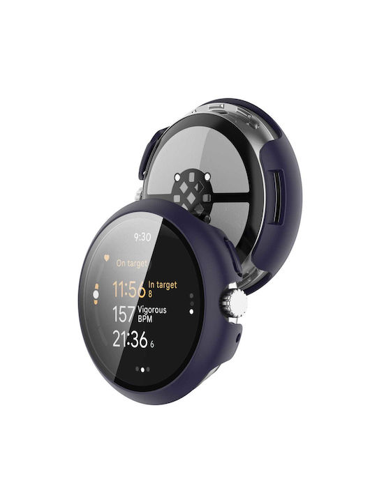Bizon Husă+Sticlă Husă Ceas Sticlă Google Pixel Watch 3 41mm Albastru