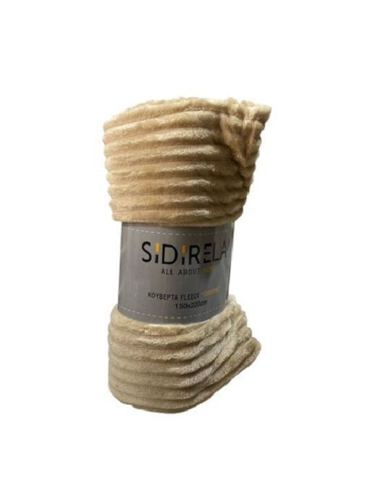 Sidirela Cocoon Blanket Fleece Single 150x220cm Beige E-0968