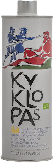 Kyklopas Extra Virgin Olive Oil Organic Product 500ml in a Metallic Container