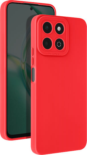 Avizar Case Honor 200 Smart Silicone Matte Camera Block Protected Red