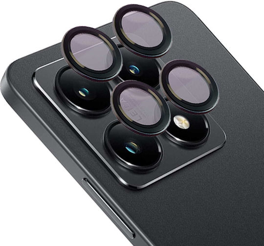Bizon Glass Snap Lens Протектор За Камера Закалено Стъкло Xiaomi 14T 1 Комплект Черна Рамка