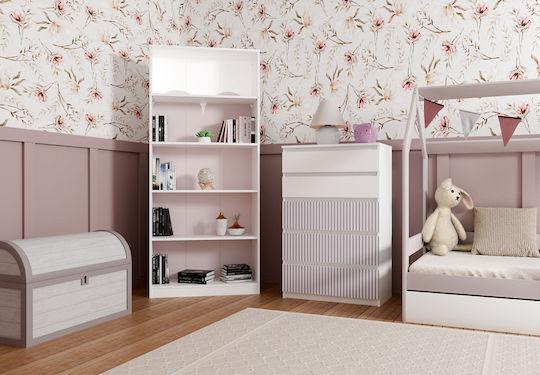 Cabinet pardoseală Lemn Alb 70x40x110cm