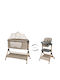 Kikka Boo 2in1 Bedside Baby Cradle + Highchair Sleat Me Beige 31003020110