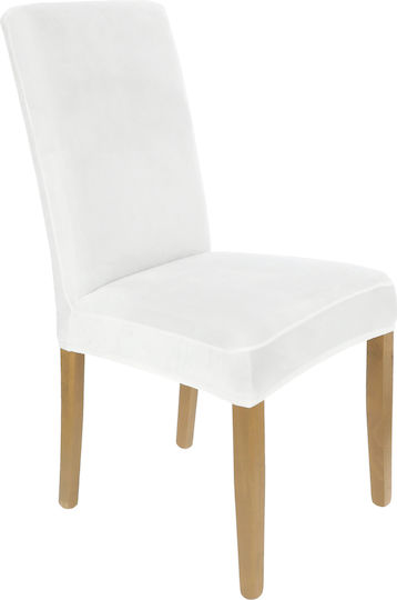 Ubieramy Meble Еластичен Калъф За стол White Velvet 1бр