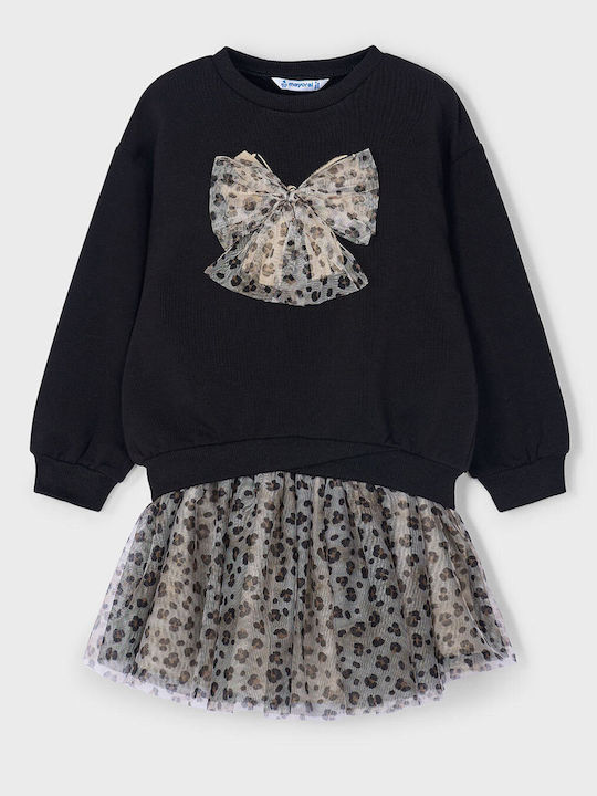 Mayoral Kids' Set with Skirt Winter 2pcs Black
