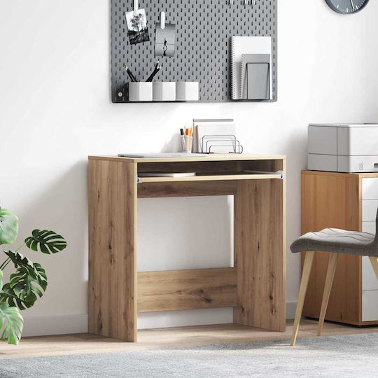 Computer Office Wooden Weathered Oak 77.5x43x79cm