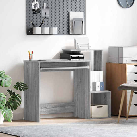 Birou de calculatoare din lemn Gri Sonoma 106x40x88.5cm