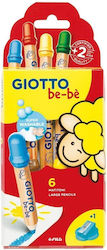 Giotto Be-be Ξυλομπογιές 6τμχ Ξύστρα Ν