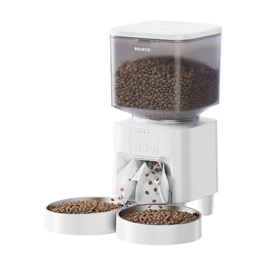 Rojeco Automatic Stainless Steel Bowl Food for Dog & Cat with Base 3x 4.5lt in Honey Color