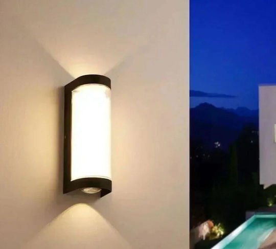 Home Lighting Lamp Wall with Integrated LED and Warm White Light Black