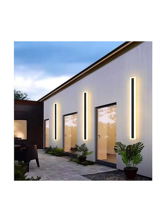 Home Lighting Modern Wall Lamp with Integrated LED and Warm White Light Black 5x4x60cm