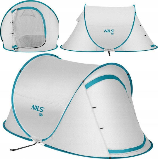 Nils Camping Tent Pop Up Gray 220x120x95cm