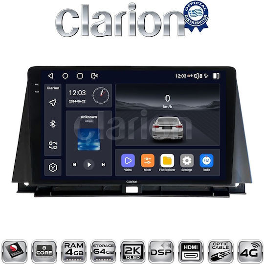 Clarion Ηχοσύστημα Αυτοκινήτου για Lexus NX 2014 > 2016 (Bluetooth/USB/WiFi/GPS/Apple-Carplay/Android-Auto)