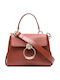 Tess Leder Damen Schultertasche Braun