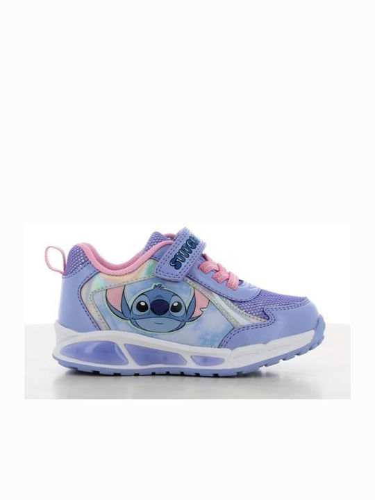 Stitch Kids Sneakers with Scratch & Lights Purple