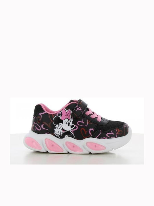 Minnie Mouse Kids Sneakers with Scratch Black