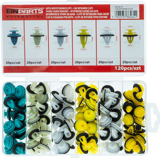 Universal Auto Kunststoffklammern Pins Set 120 Stück