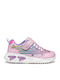Assister Kinder Sneakers Anatomisch mit Klettverschluss & Lichtern Rosa