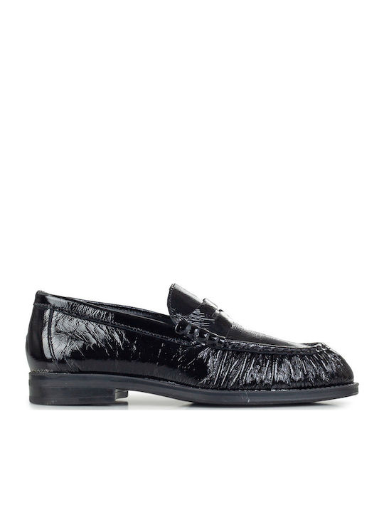Alpe Leather Women's Loafers in Black Color
