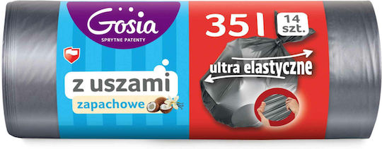 Gosia Scented Trash Bags by the Kilo (13kg) Capacity 35lt with Handles 14pcs Black