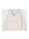 Kids Cardigan Knitted with Hood Beige