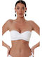 Strapless Bikini Top C Cup με Ενίσχυση Λευκο