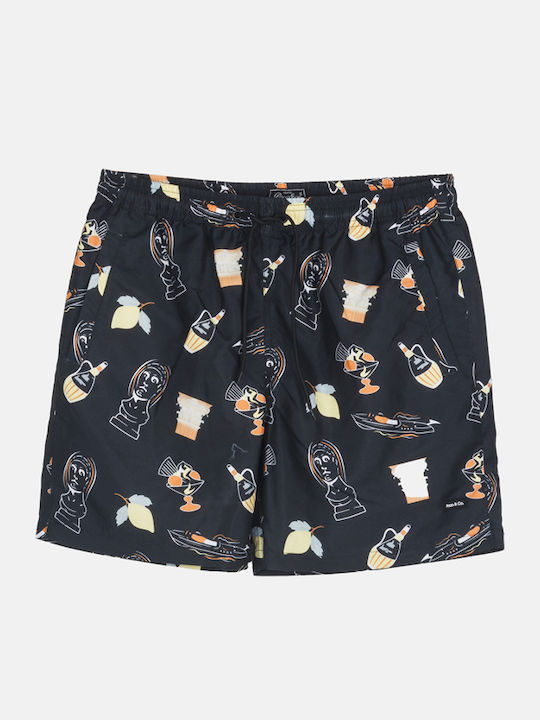Men's Swimwear Shorts Black with Patterns