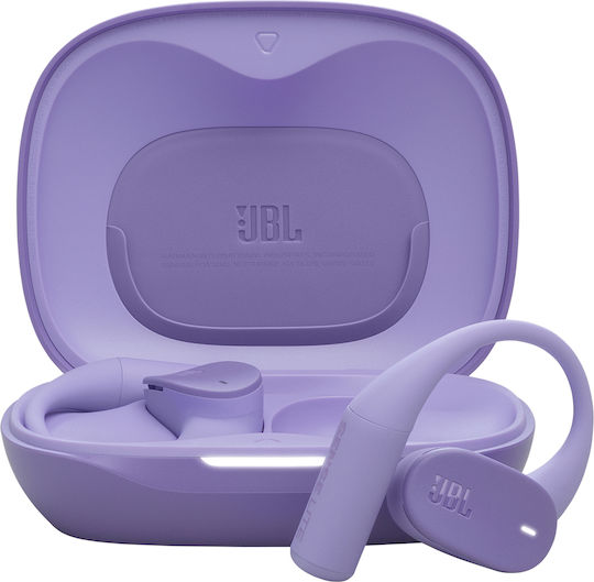 JBL Sense Lite Open Ear Bluetooth Handsfree Earphones with Sweat Resistance and Charging Case Purple