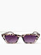 Looks Style Eyewear Unisex Sunglasses with Multicolour Metal Frame and Purple Gradient Lens 74AEK-08181