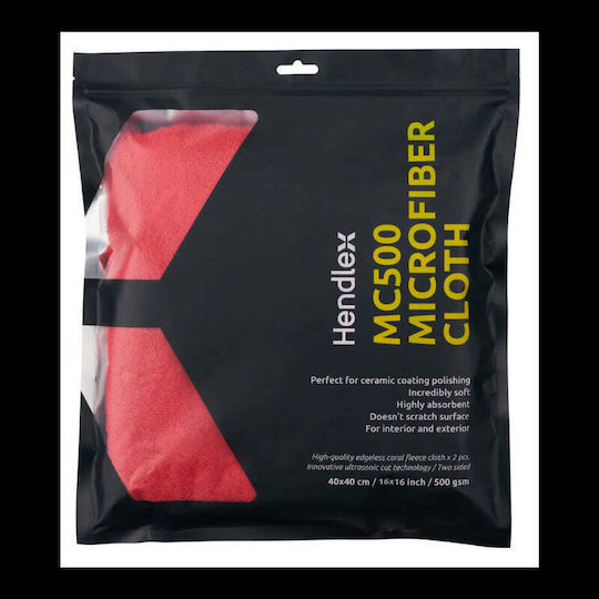 Hendlex Prosoape Microfibră Mc500 500gsm Fără Cusături 40x40cm Set 2 Bucăți