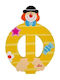 Giochi Preziosi Декоративна Буква Sevi Wooden Letter Clown