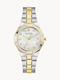 Bulova Ladies Diamond Γυναικείο Ρολόι Μπαταρίας με Ασημί Μεταλλικό Μπρασελέ