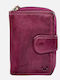 Small Leather Women's Wallet Classic Purple