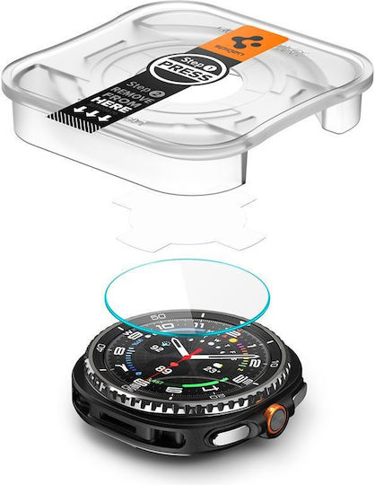 Spigen EZ Fit Закалено стъкло за Samsung Galaxy Watch 8 Classic 46mm, Spigen 2бр AGL09877
