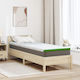vidaXL Mattress Topper Single Polyester 80x200x6cm