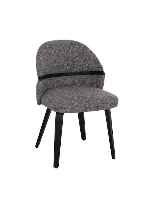 Dekker Dining Room Fabric Chair Black, Grey 50x60x80cm 2pcs