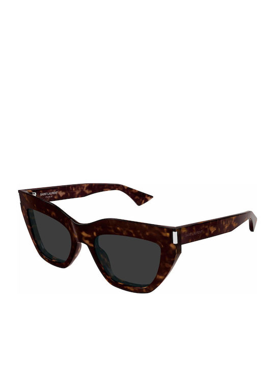 Ysl Women's Sunglasses with Brown Tartaruga Pla...