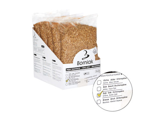 Borniak Chips Ξύλου Καπνίσματος για Ψησταριά με Άρωμα Βελανιδιάς 2lt