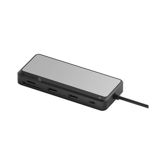 Alogic Fusion USB-C Docking Station with HDMI/DisplayPort PD Ethernet and Support for 2 Monitors Gray