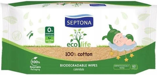 Septona Ecolife Μωρομάντηλα χωρίς Οινόπνευμα & Parabens 60τμχ