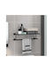 vidaXL Single Wall-Mounted Bathroom Shelf Unit ​61x23cm Inox Black