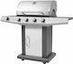 vidaXL Gasgrill Rost 132cmx61cmcm mit 4 cm und Seitenbrenner