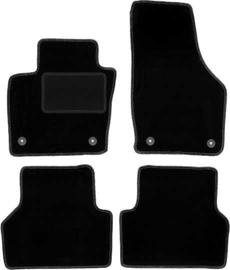 Schwarze Samt Auto Fußmatten Audi Q3 I 8u SUV 2011-2018